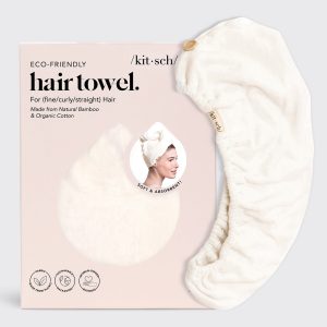 Organic Bamboo Hair Towel - White